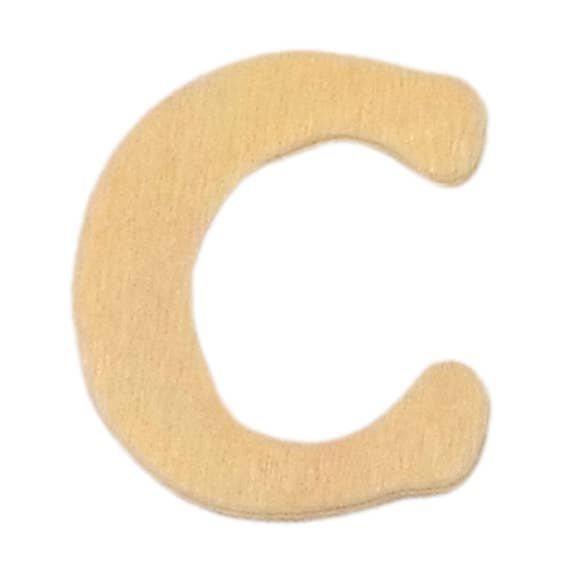 Confezione da 12 lettere C in legno da 2 cm, U.V., confezione da 3 per la vendita all'ingrosso da parte di Atiladecor, Artesanato Lda