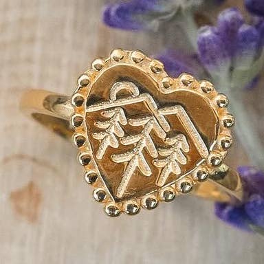 Anello Amore per la Foresta in vermeil d'oro 18k per la vendita all'ingrosso da parte di Woidladl