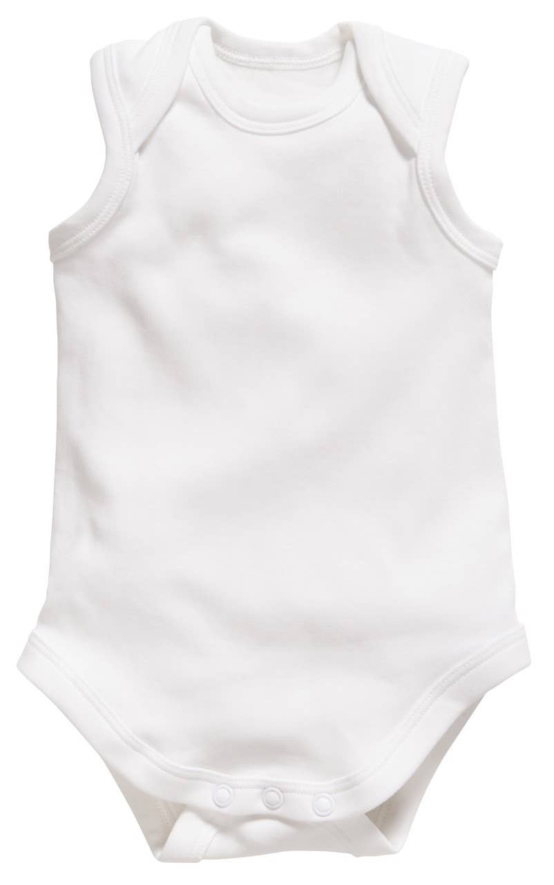 white Sleeveless bodysuit, pack of 3, uni for wholesale on Faire1