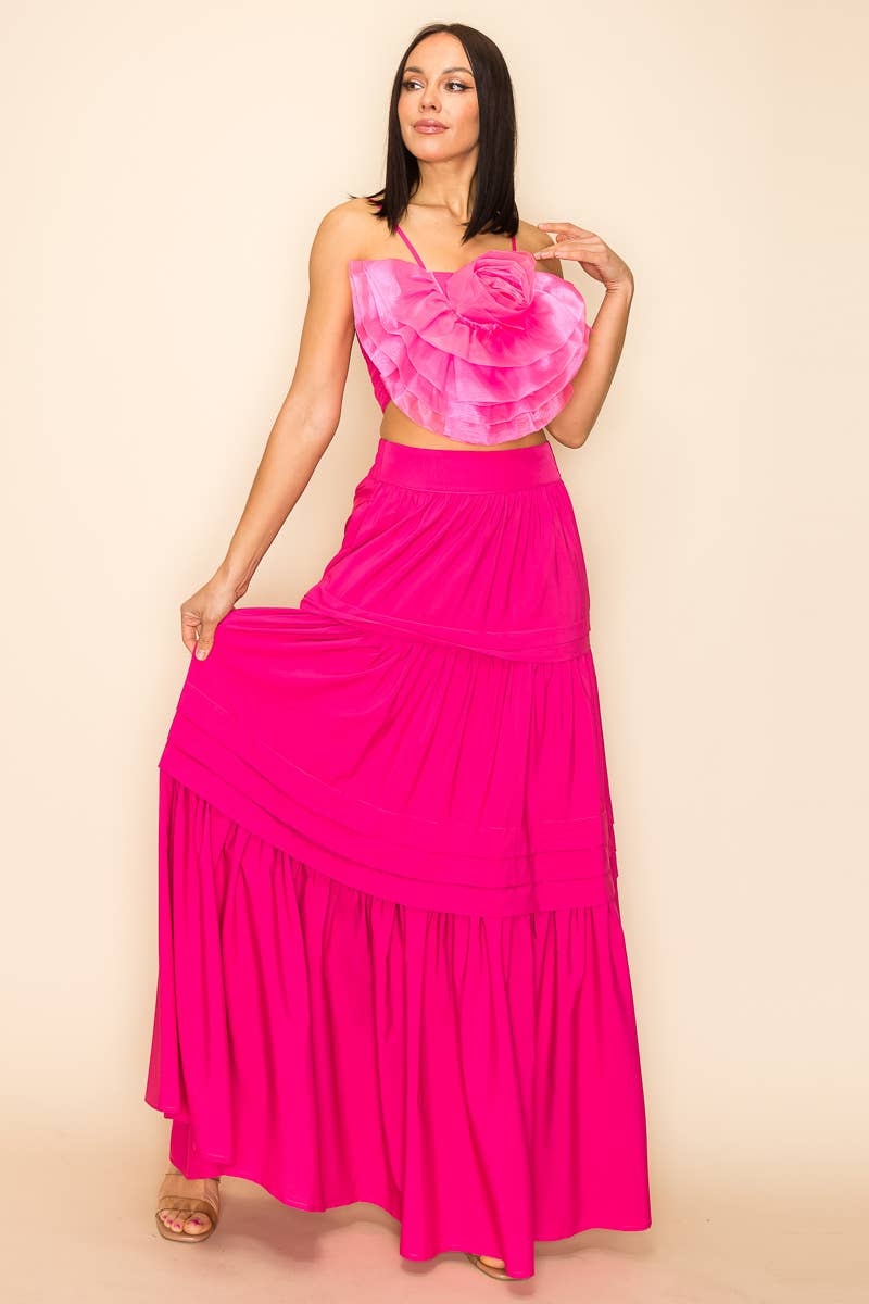 QMP Moda - Wholesale Blouse - Women's - FLOWER TOP WITH ELASTIC BACK AND ZIPPER12