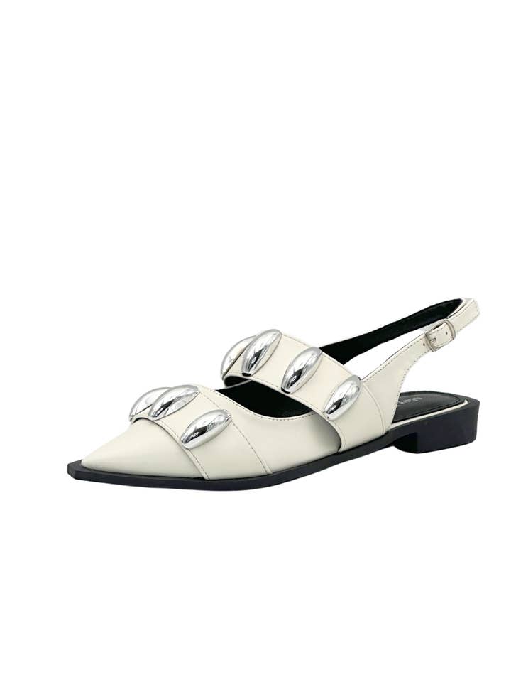 Stephan Paris - Vente Chaussures à petit talon – femme - Escarpins pointus avec détails métalliques P-1435