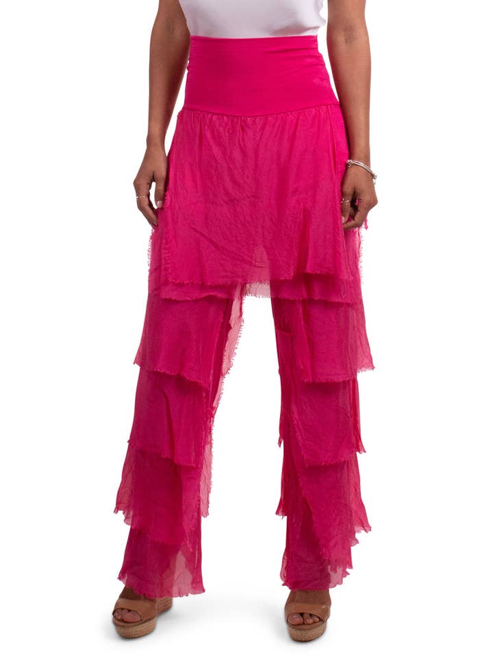 Gigi Moda - Wholesale Pants - Women's - Silk Ruffle Pant