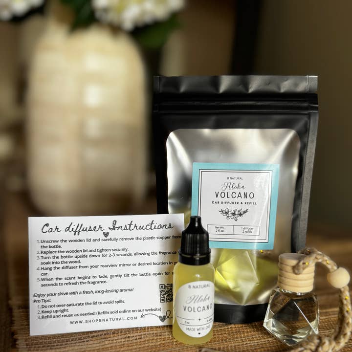 Car Fragrance Diffuser | (Aloha -Volcano inspired) Refill for wholesale by B.NATURAL
