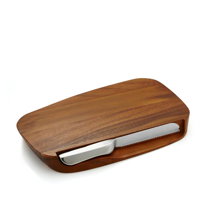 Nambe - Wholesale Cutting Board - Blend Bread Board w/ Knife