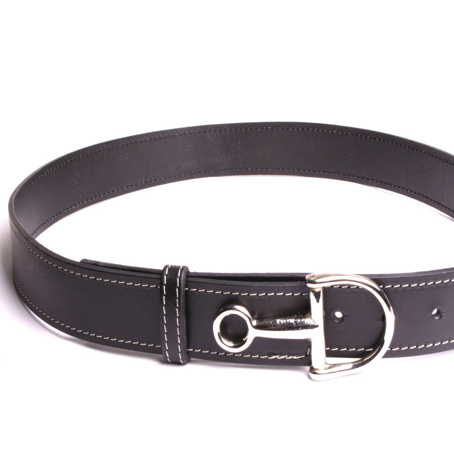 SARL FELINEA - Vente Ceinture – unisexe - Ceinture équestre cuir noir boucle mors a cheval0