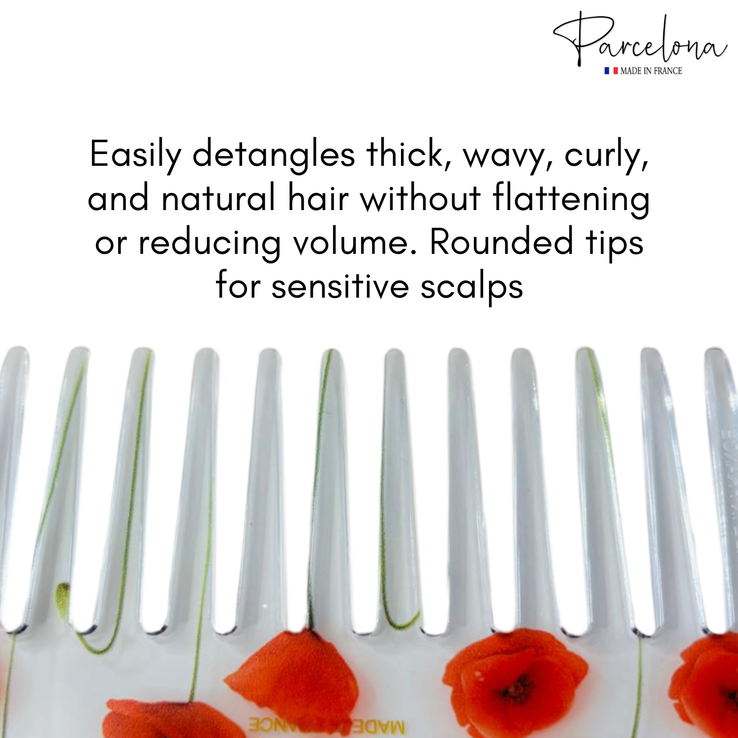 Parcelona - Wholesale Hair Brush/Comb - Parcelona Wide Tooth Comb Tropical Toucan Floral Print Comb for Thick Curly Hair63