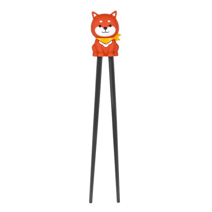 Shiba Inu Training Chopsticks Brown Silicone (6/24/480) for wholesale by Urban Tokyo