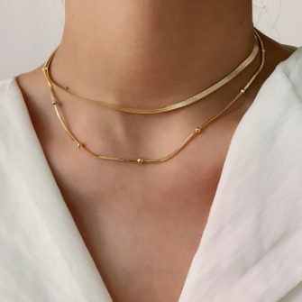 3Souls Company - Wholesale Schakelketting - WS-Gestippelde Slang - Gedurfde Gelaagde Kettingfunctie3