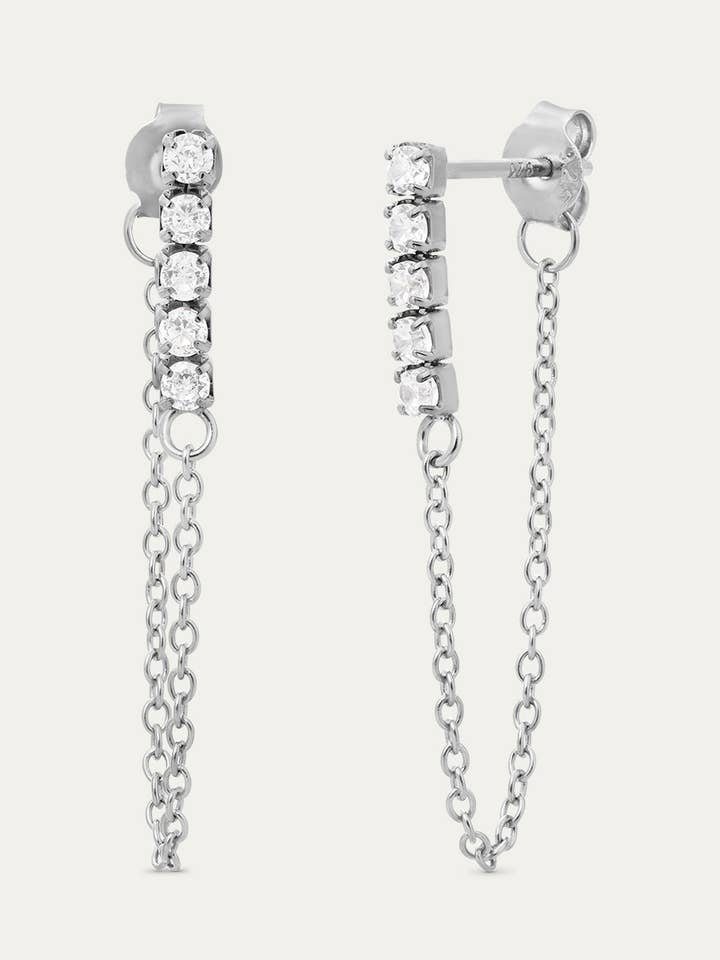 Mila sølv øreringe for engroshandel hos FLOR DE MENTA JEWELRY