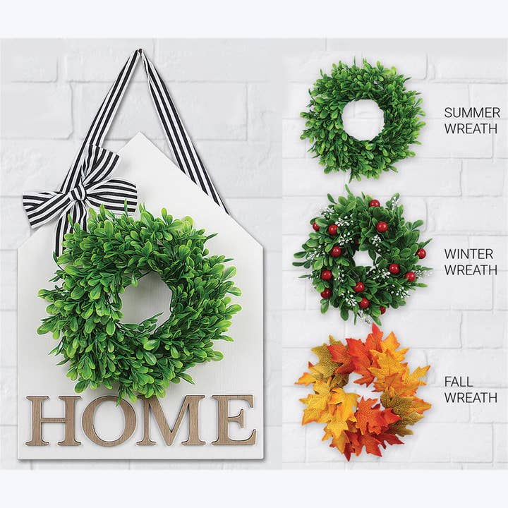 Young's - Wholesale Door Hanger - Wood Home Door Hanger with 3 Interchangeable Wreaths