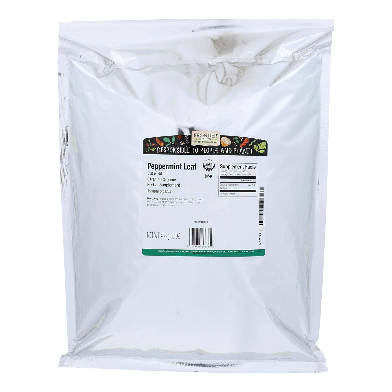 Everyday Supply Co - Wholesale Herbs - Organic Peppermint Leaf, Cut & Sifted - 1lb Bulk0