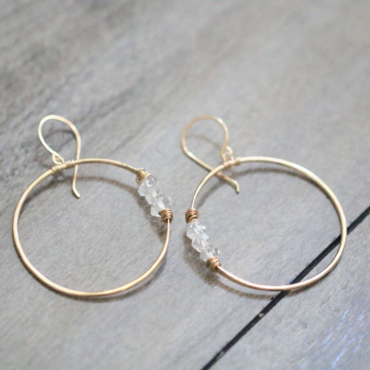 Gemini Hoops for wholesale by Saressa Designs