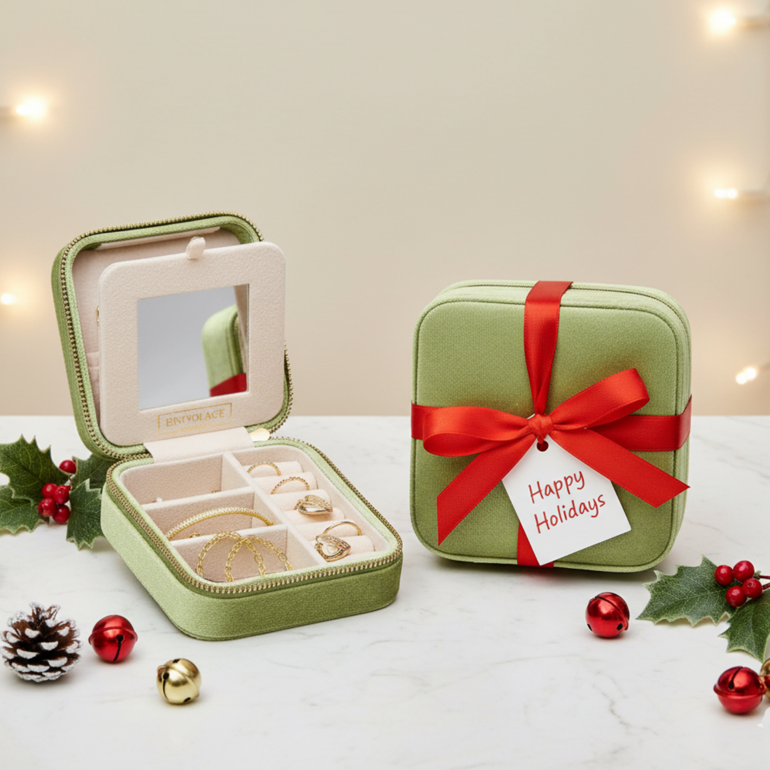 Benevolence LA - Wholesale Jewelry Box/Organizer - Plush Velvet Square Jewelry Box22