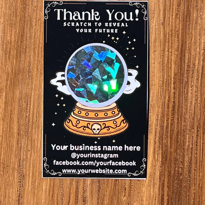 Only Crystals Remain - Wholesale Thank You Card - Crystal Magic Ball Thank You Scratch Off Discount Cards1