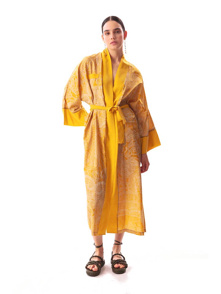 JOHONA KIMONO - BIOLOGISCHE VEGANISTISCHE „ZIJDE” voor wholesale door Movom Swimwear