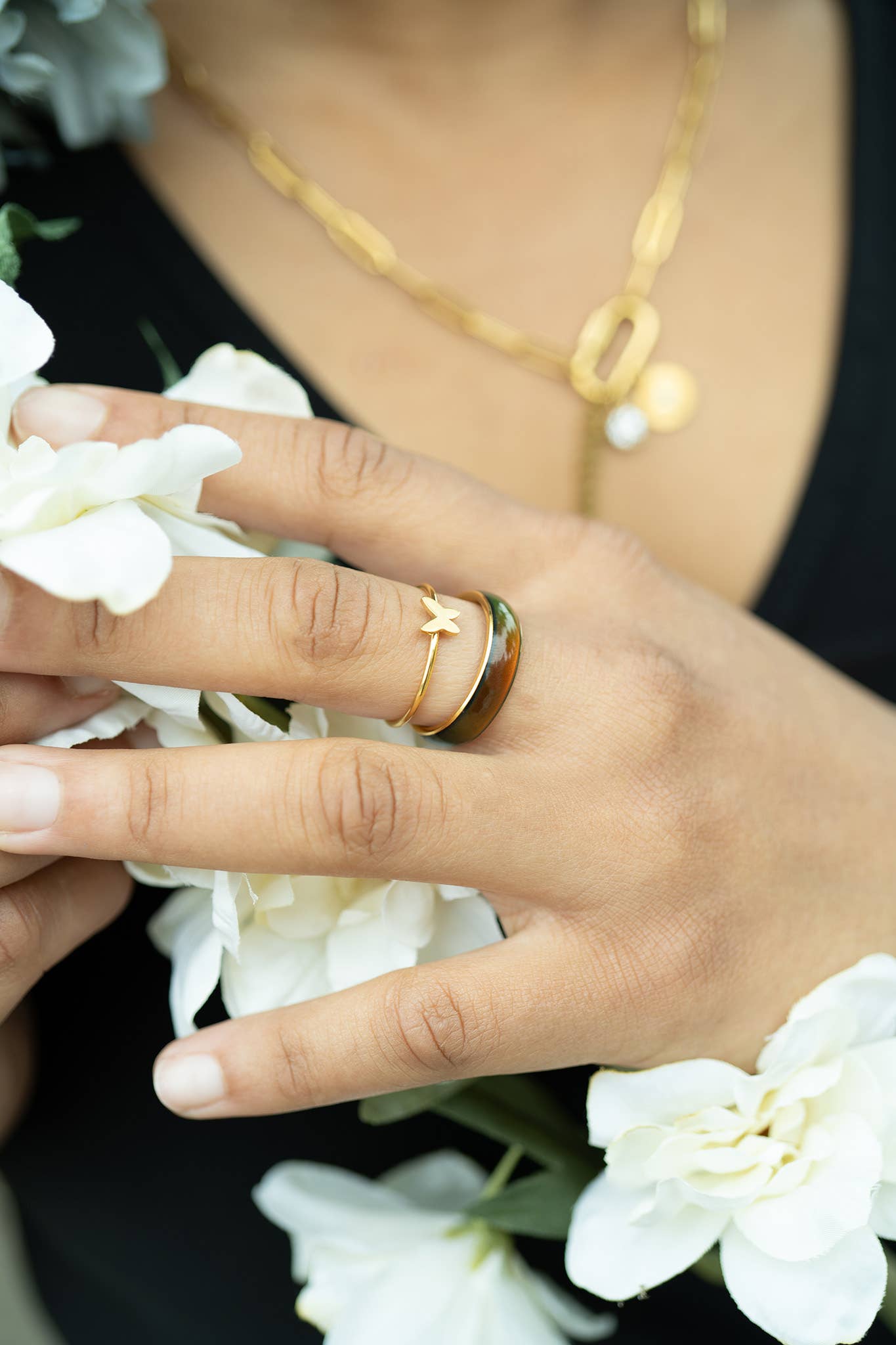 WJW – wholesale Band/Stackad Ring – 18K guld PVD-belagd rostfritt stål ringar med symboler för stapling11