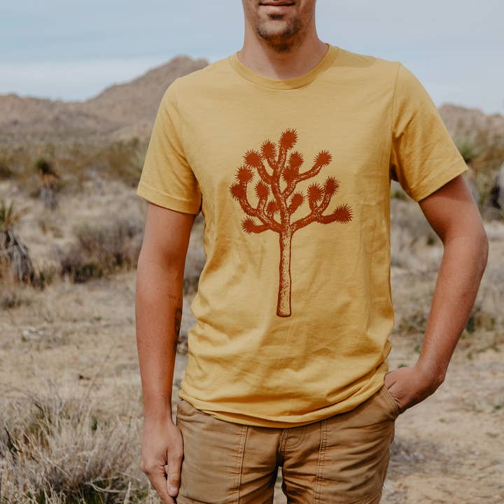 Moore Collection - Wholesale Screen Printed T-Shirt - Men's - Joshua Tree Tee- Mustard3