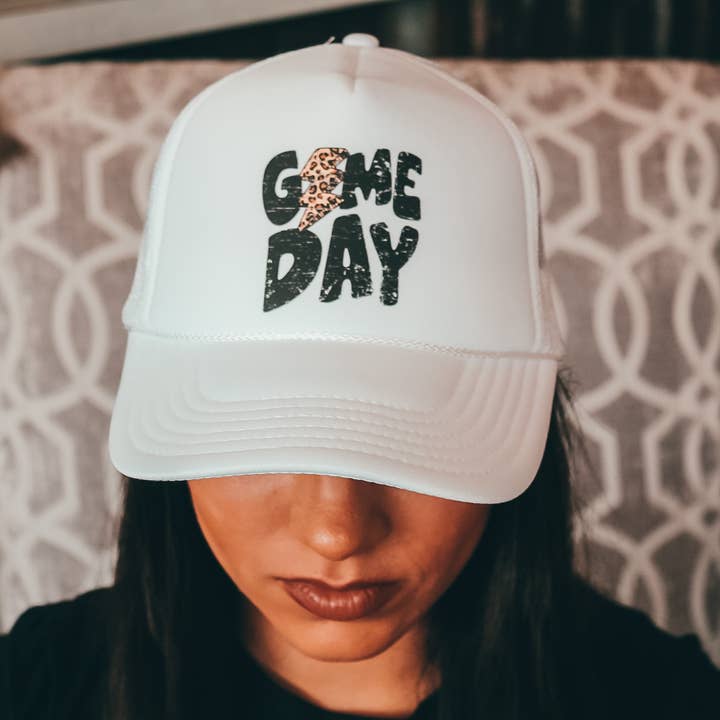 Game Day Bolt Trucker | Sports | Game Day| School Spirit Cap for wholesale by Vibes Hat Company