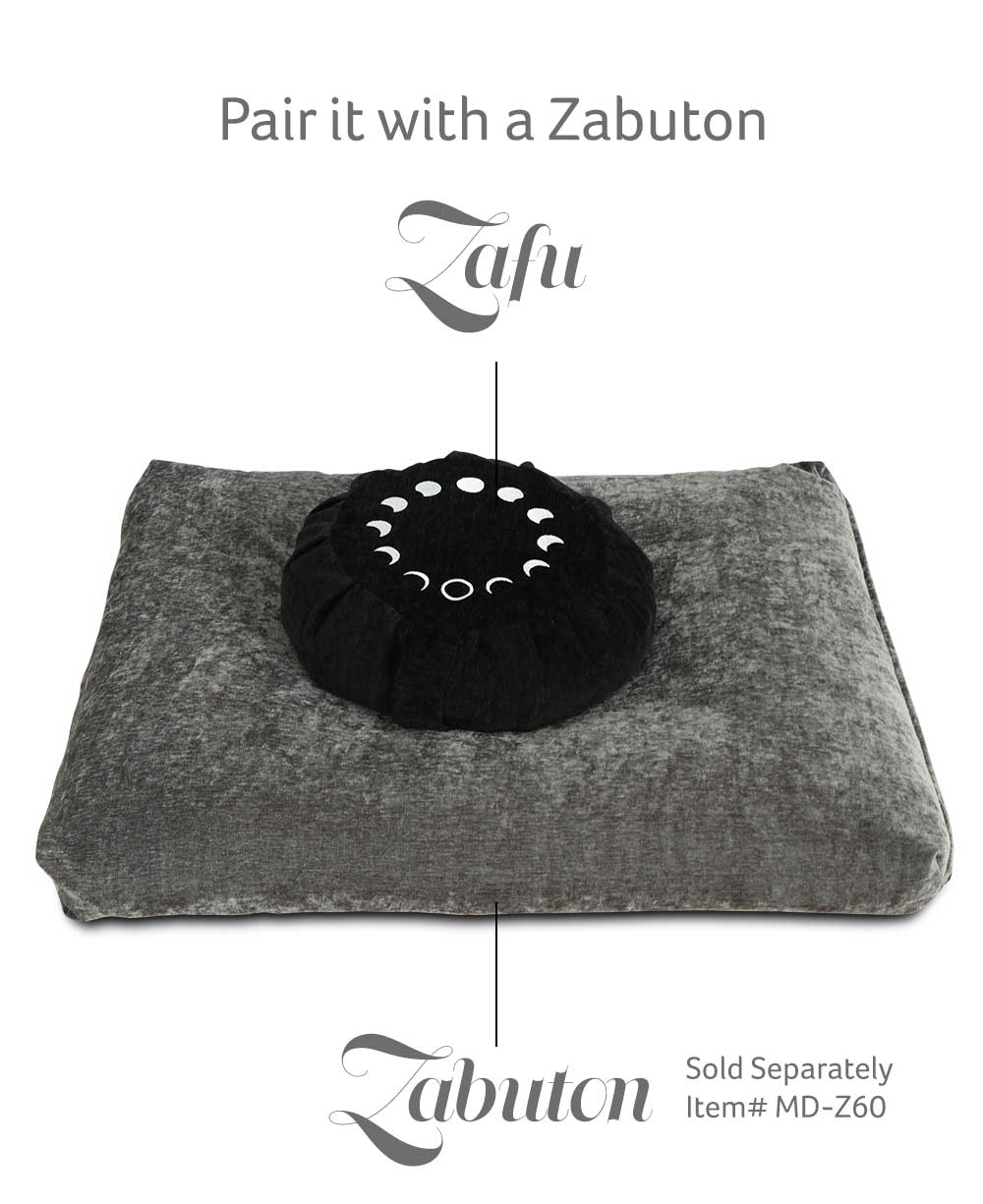 Buddha Groove - Wholesale Meditation Supplies - Moon Phase Black Zafu Meditation Cushion5