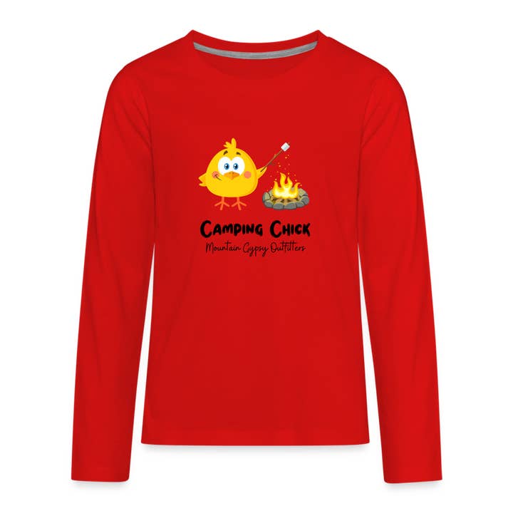Camping Chick Kids Long Sleeve for wholesale by Mountain Gypsy Outfitters