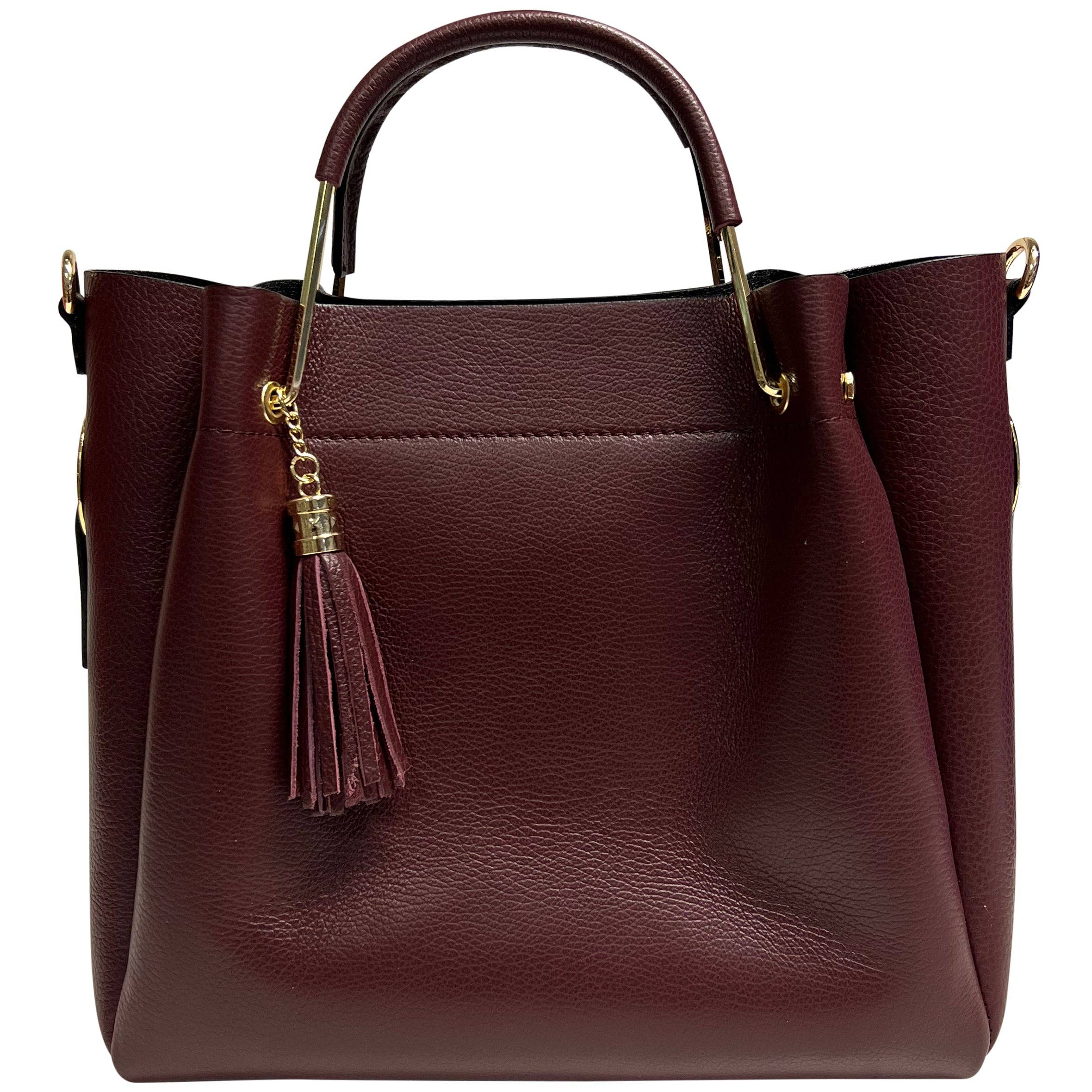 MODARNO – wholesale Top handle bag – women's – Modarno Women's Bucket Bag in Genuine Leather + Inner Bag mo13