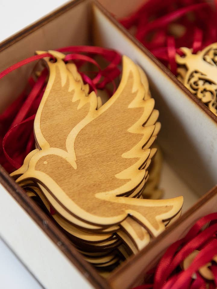 Dove Decoration - Wooden Decoration - Christmas tree for wholesale by Woodcutter Creations