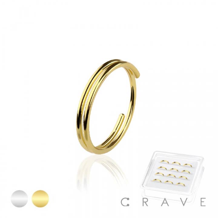 PAQUET DE CRÉOLES DE NEZ EN ARGENT STERLING 925 EN FORME DE SPIRALE pour la vente par CRAVE