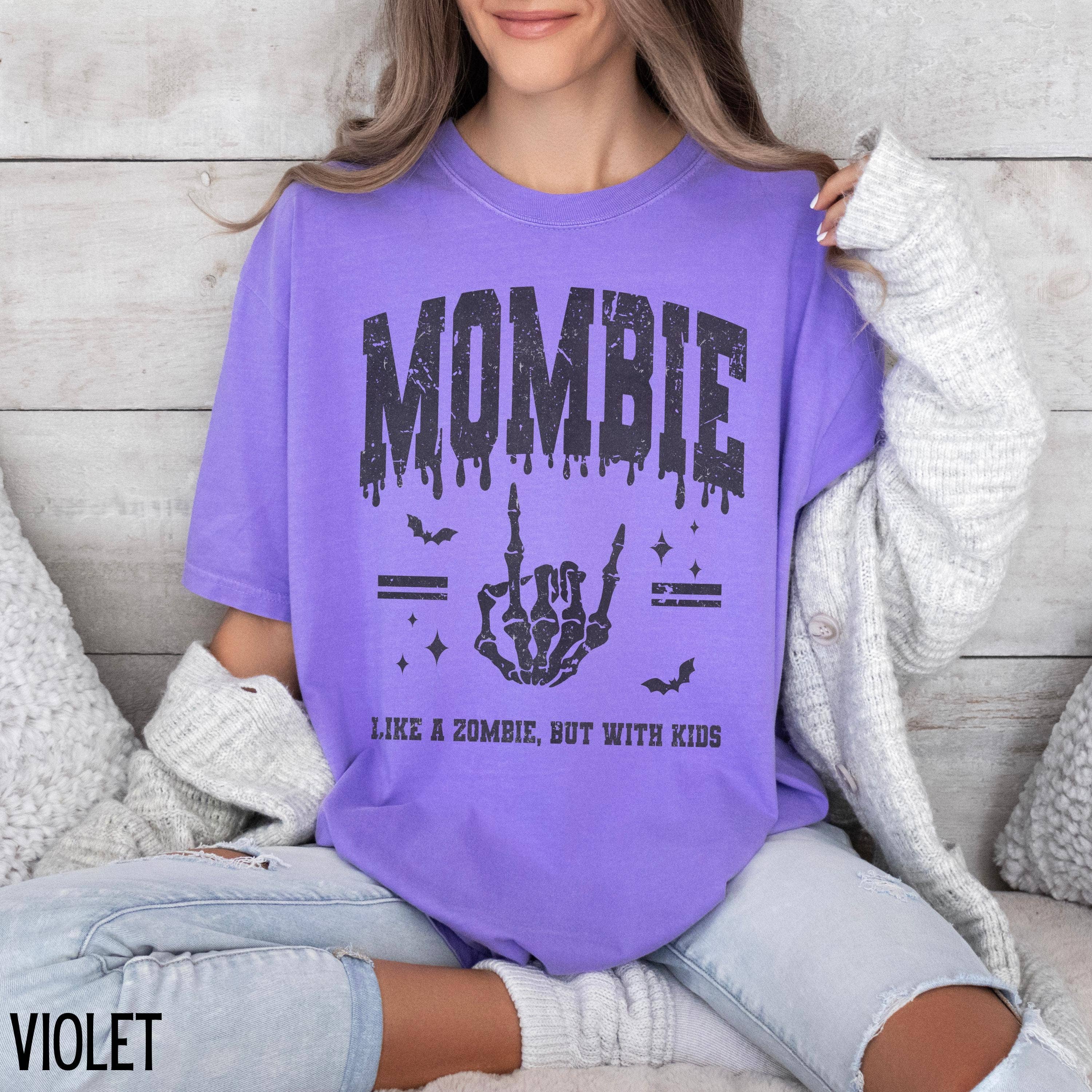 TheKingShirt - Wholesale Graphic Sweatshirt - Women's - Mombie Halloween Mama Tee Retro Fall Shirt3