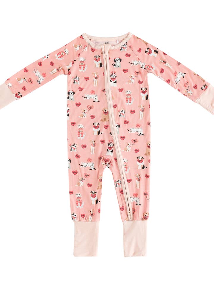 Hvalpe & Kys (Konvertible Lynlås Foddragter) - Lyserød for engroshandel hos DreamLet