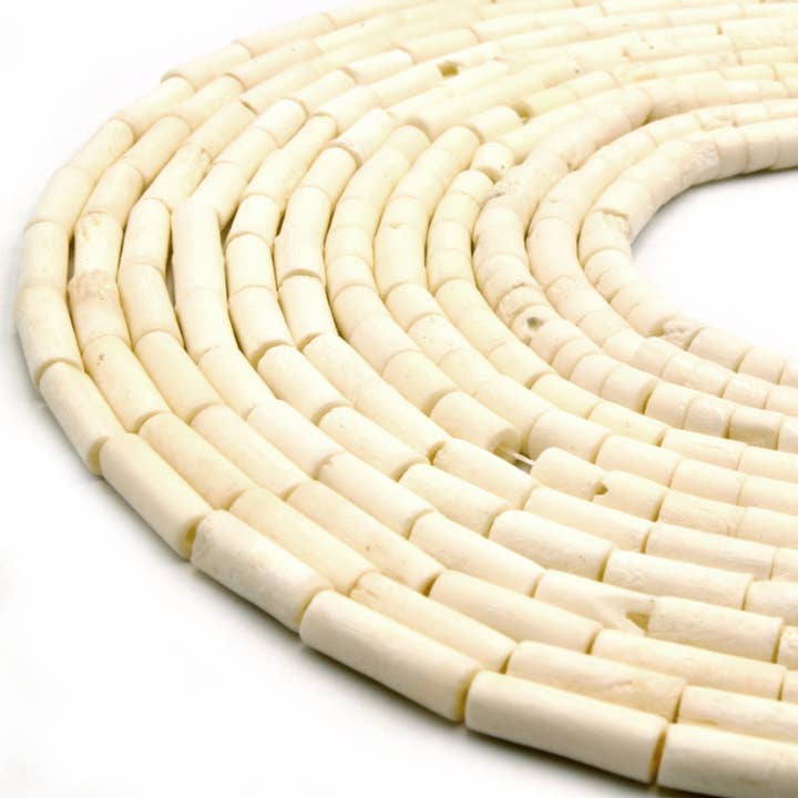 Only Beads - Wholesale Beads - Hair Pipe Bone Beads | Ox Bone Straight Tube Beads | 3mm 6mm 9mm 12mm