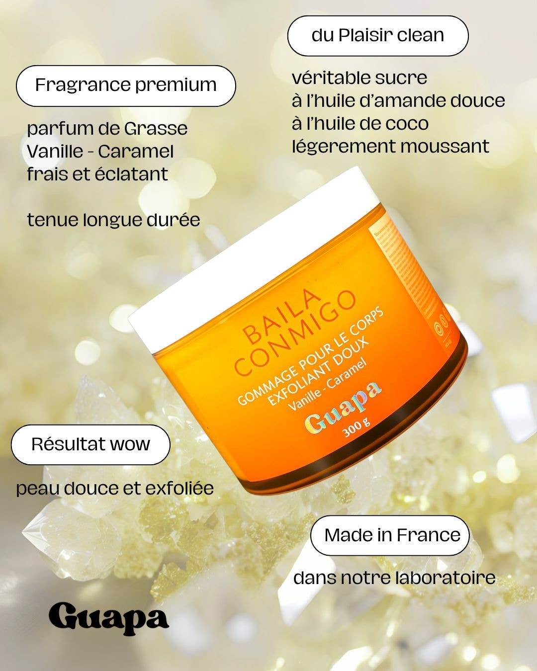 S2Z-COSMETICS P/O GUAPA – wholesale Body scrub/exfoliant – Gentle exfoliating body scrub – Vanilla caramel2