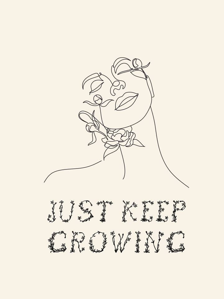 Just Keep Growing A5 print for wholesale by Mind Over MRKH