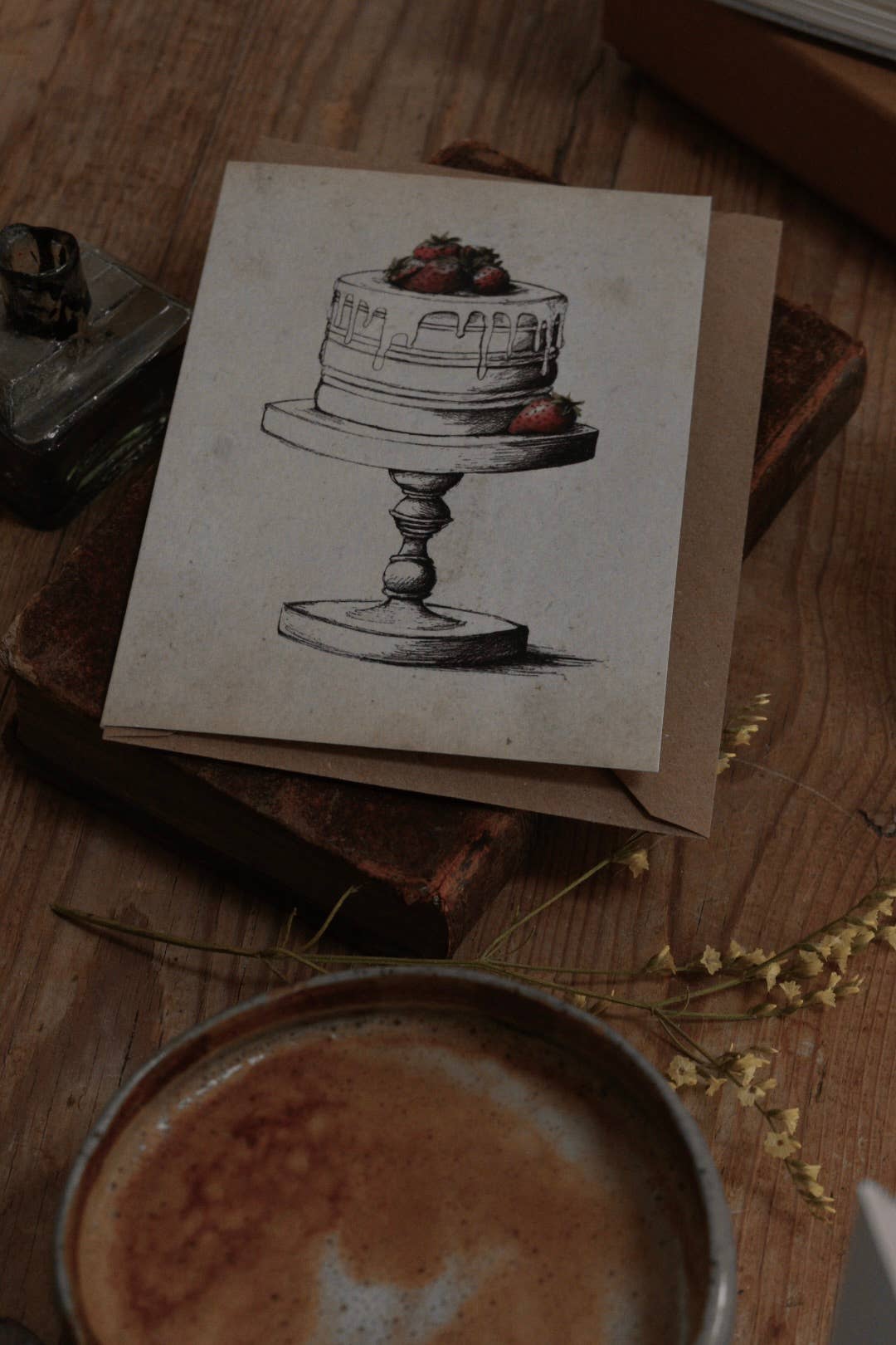 Brooke Marie - Wholesale Everyday Greeting Card - Summer Strawberry Cake Vintage Finish Card4