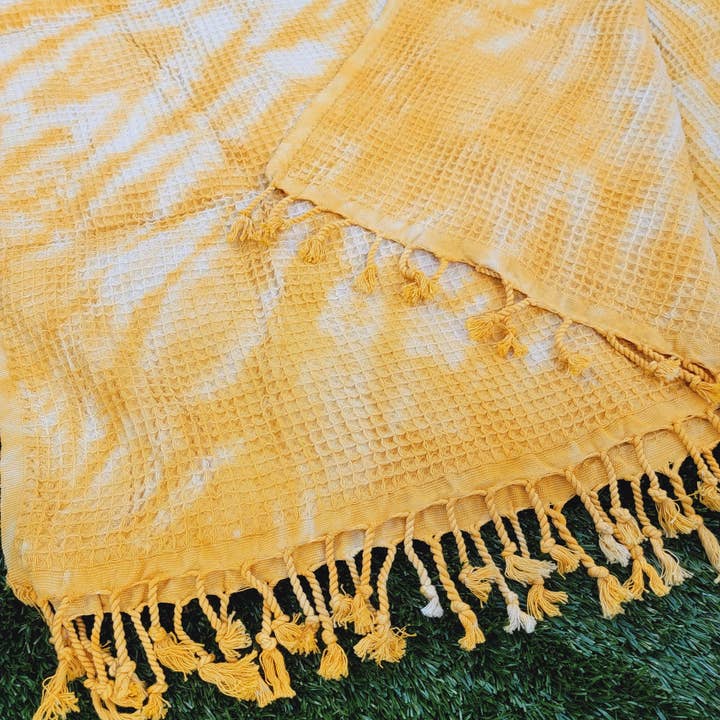EBRU Home – wholesale Throw blanket – 4 WAFFLE THROW/ Blanket , Assorted Tie-Dye Waffle Towel12