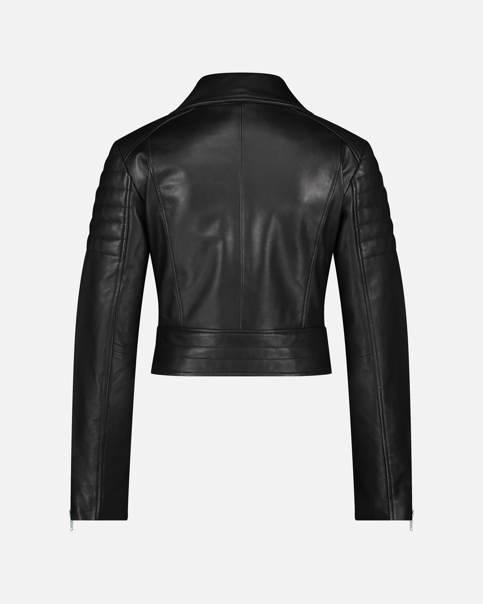 Cecilia | Black and Red Women's Leather Motorcycle Jacket for wholesale on Faire2