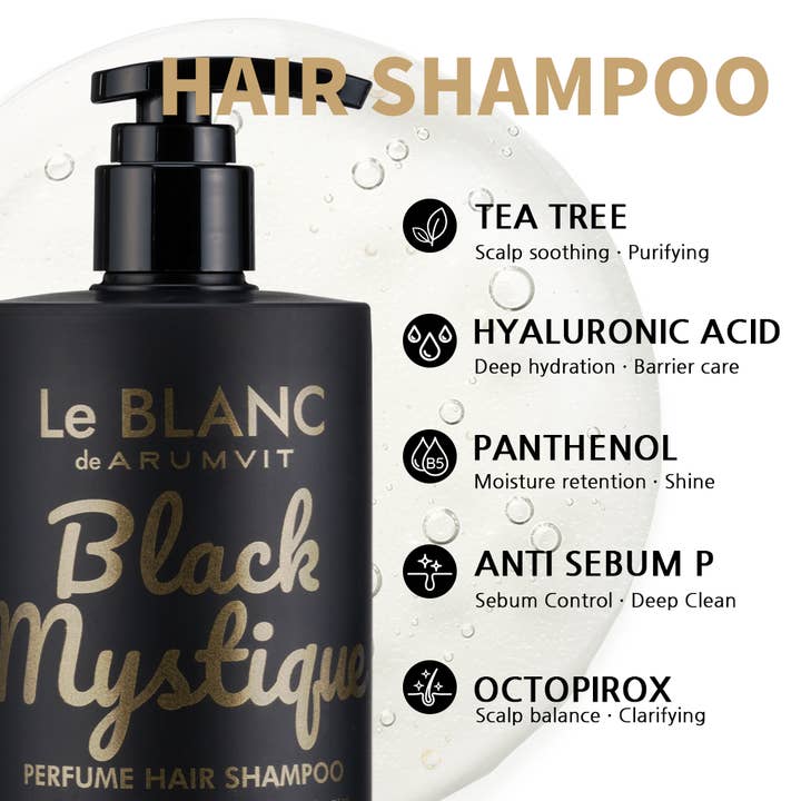 LADAMER, OSHINCHAE,MEDI-PEEL(MDP+) - Wholesale Hair Shampoo - Le BLANC - Black Mystique Hair Shampoo 300ml / 10.1 fl. oz.1