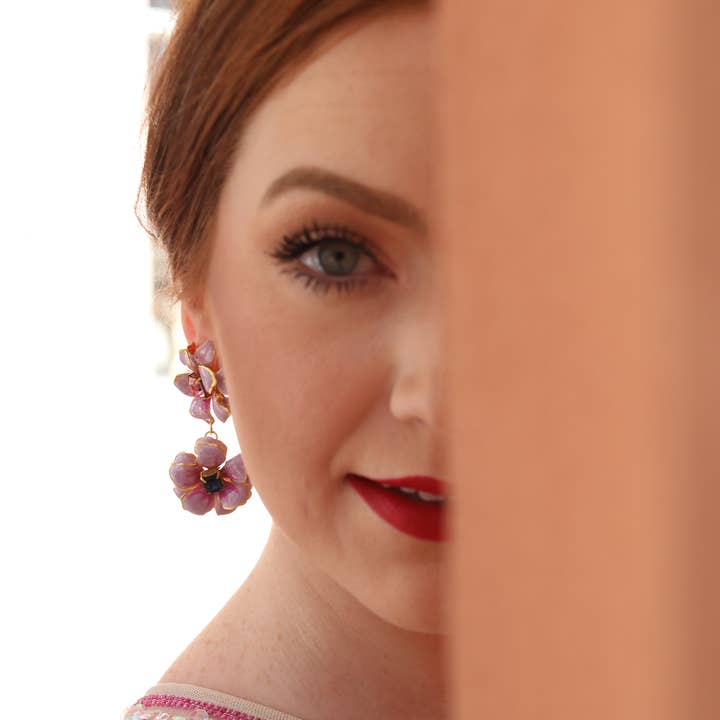 The Pink Reef Double Drop in lila Perle für den Großhandel von The Pink Reef