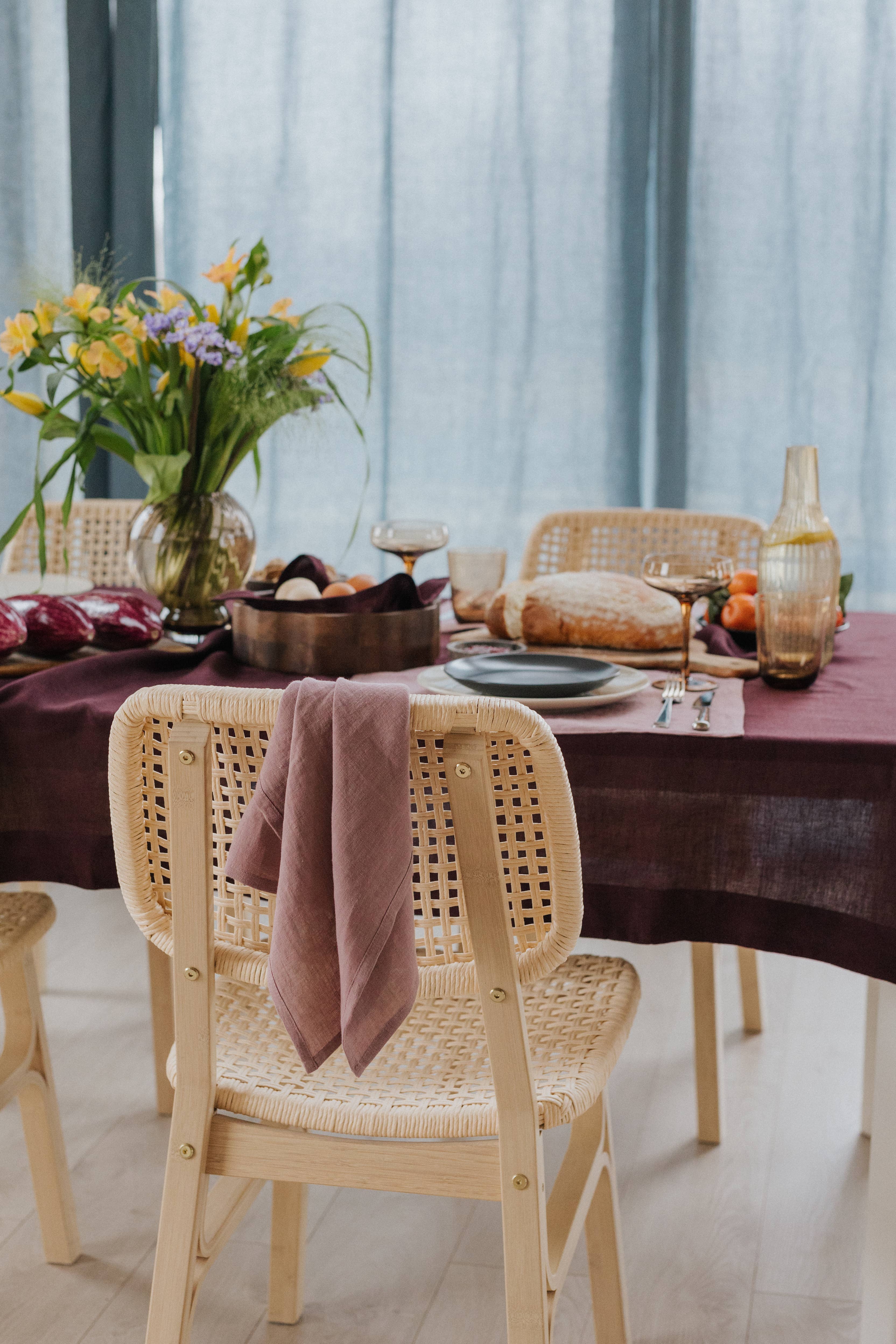 Linen Spells - Vendita all'ingrosso Strofinacci - Canovaccio da cucina in lino color legno di rosa5