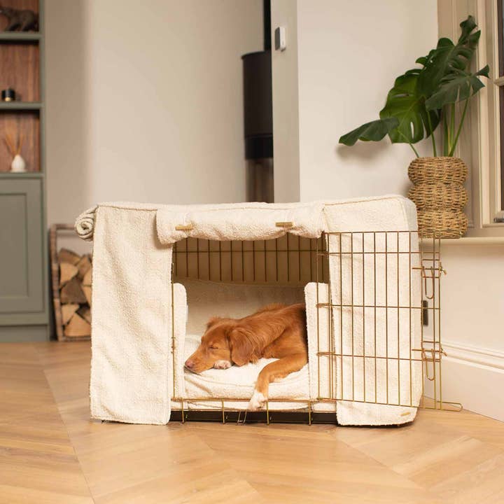 Lords and Labradors - Venta al por mayor Cama - Perros - Juego de jaulas para perros en bouclé marfil