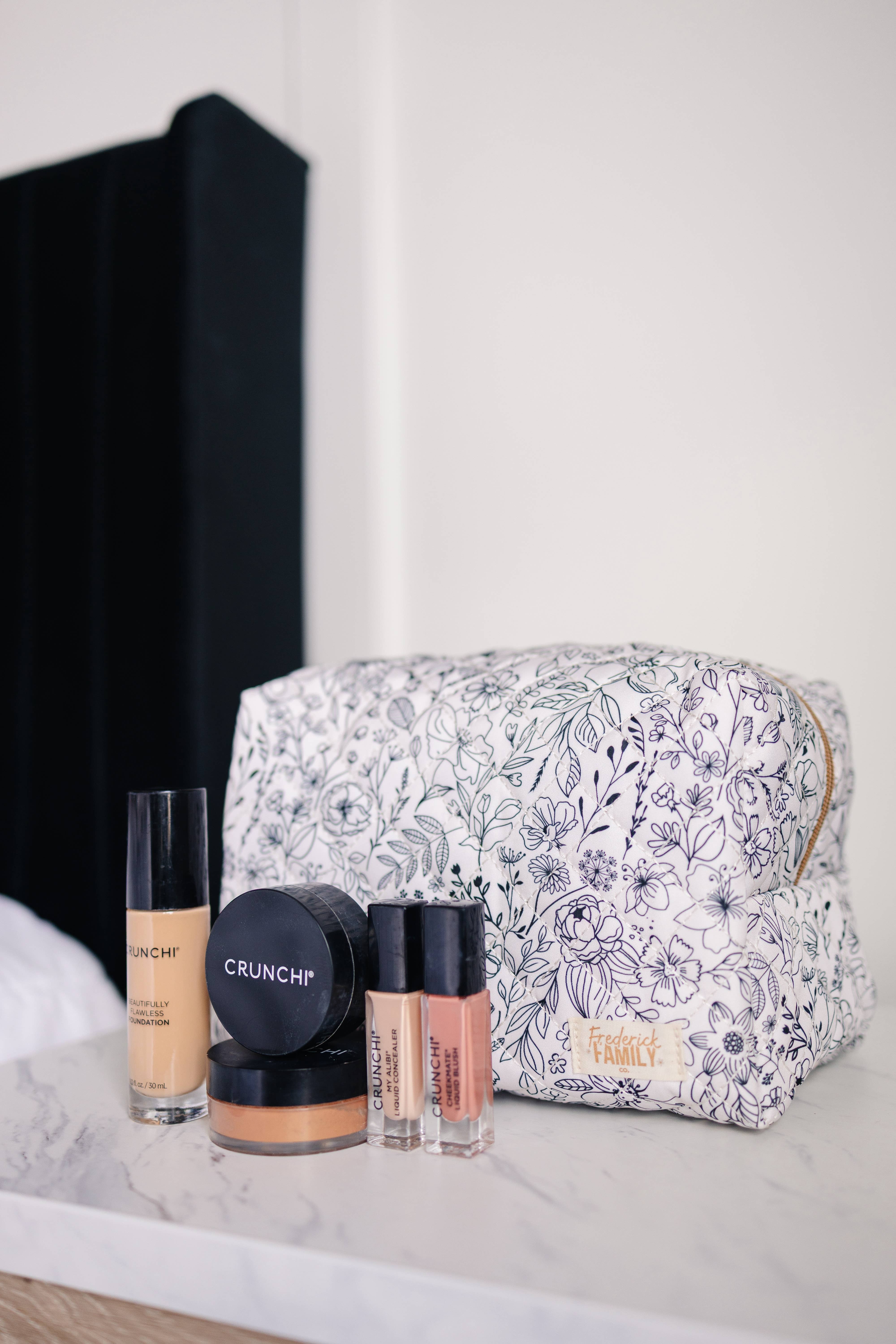 Frederick Family Co. - Wholesale Makeup/Cosmetic Bag - Quilted Carry All Pouch for Women – Large Makeup Organizer Bag, Stand Up Toiletry Case, Wide Zipper Opening, Cute Travel Pouch29