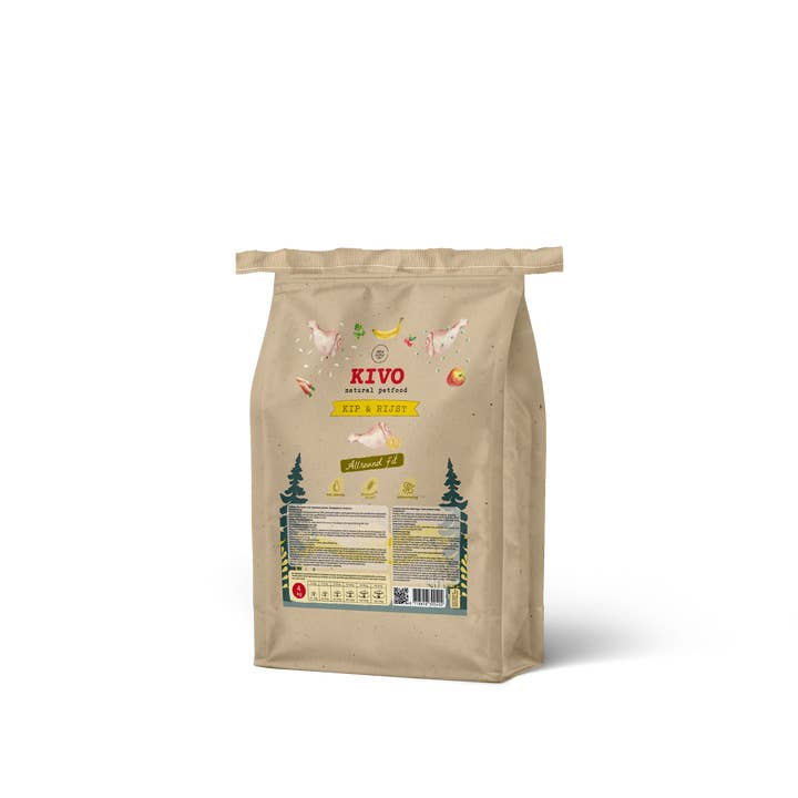 Kivo Petfood - Wholesale Pet Food - Dog - Chicken & Rice - Allround Fit - Cold Pressed - Gluten Free