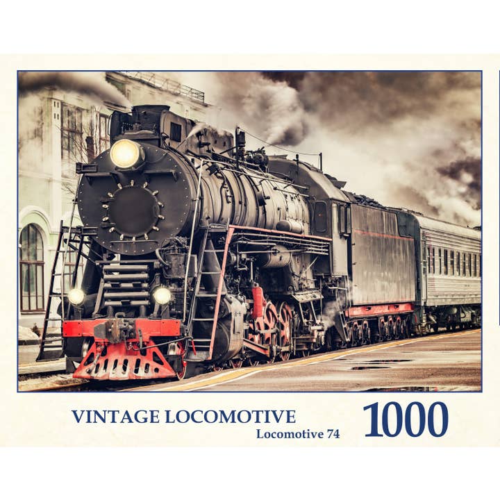 Vintage Locomotive-1000 piece Jigsaw Puzzle for wholesale by Tau Puzzles