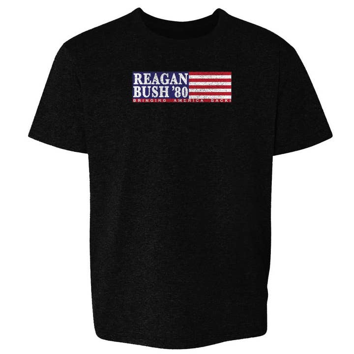 Pop Threads - Wholesale Screen Printed T-Shirt - Kids - Ronald Reagan George Bush Retro Campaign Kids & Youth Tee5