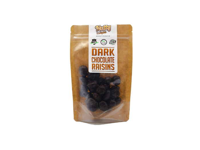 Nutty Delights - Wholesale Snoepjes met chocolade - Rozijnen met pure chocolade (12x70g)0