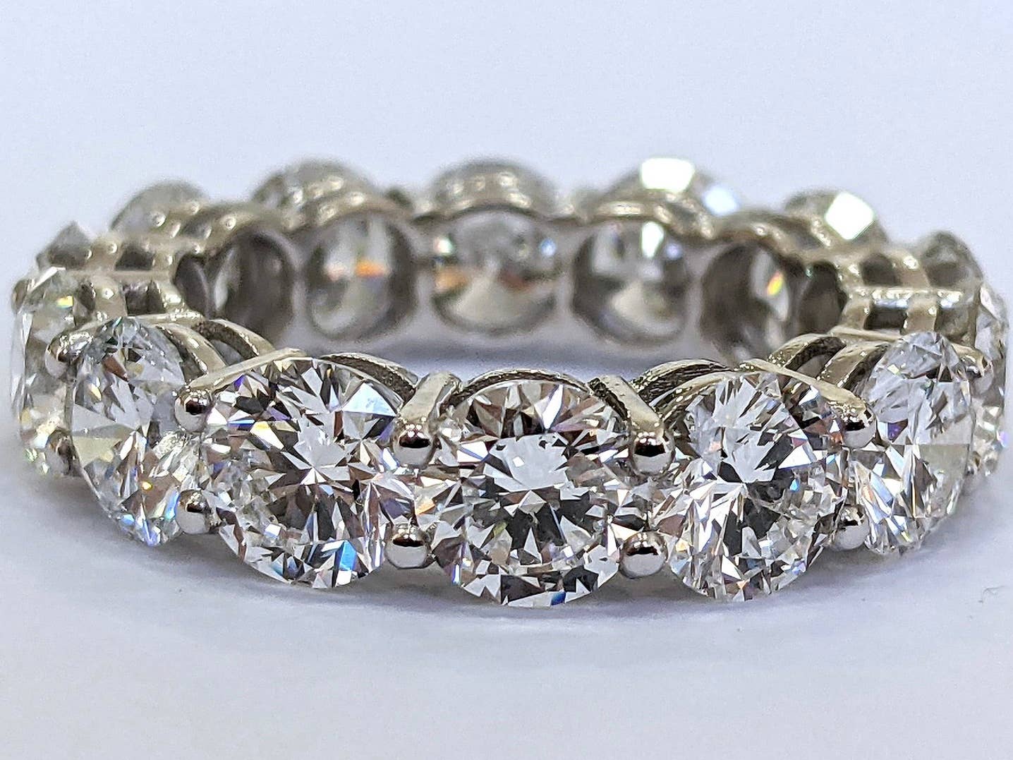 Lifetime Jewelers - Wholesale Multi-Stone Ring - Near 6 Carat Ct Lab Grown Diamond Full Eternity Band 14k5