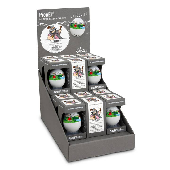 Display mountain beepei/18 pieces/smart egg timer for wholesale by Brainstream