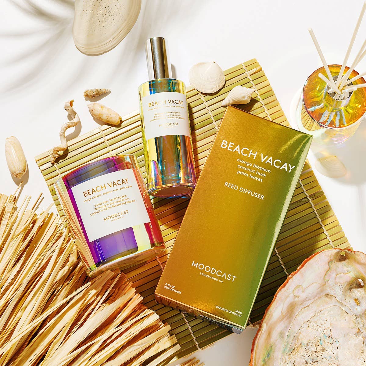 Moodcast Fragrance Co. - Wholesale Pot/gevulde kaars - Kokoswas Kaars - Vibes - Strandvakantie - 8 oz Glazen Pot4