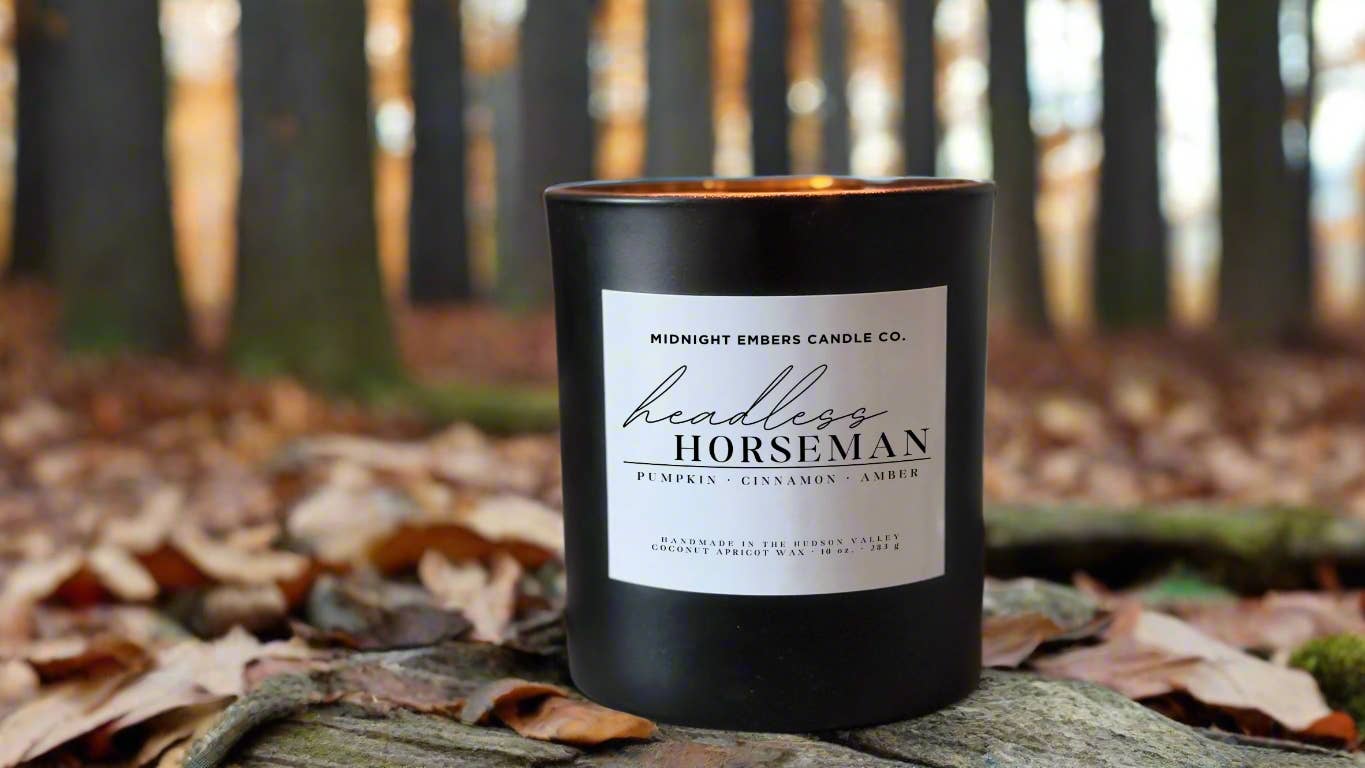 Midnight Embers Candle Co. - Wholesale Jar/Filled Candle - Headless Horseman | 10 oz. Matte Black Candle