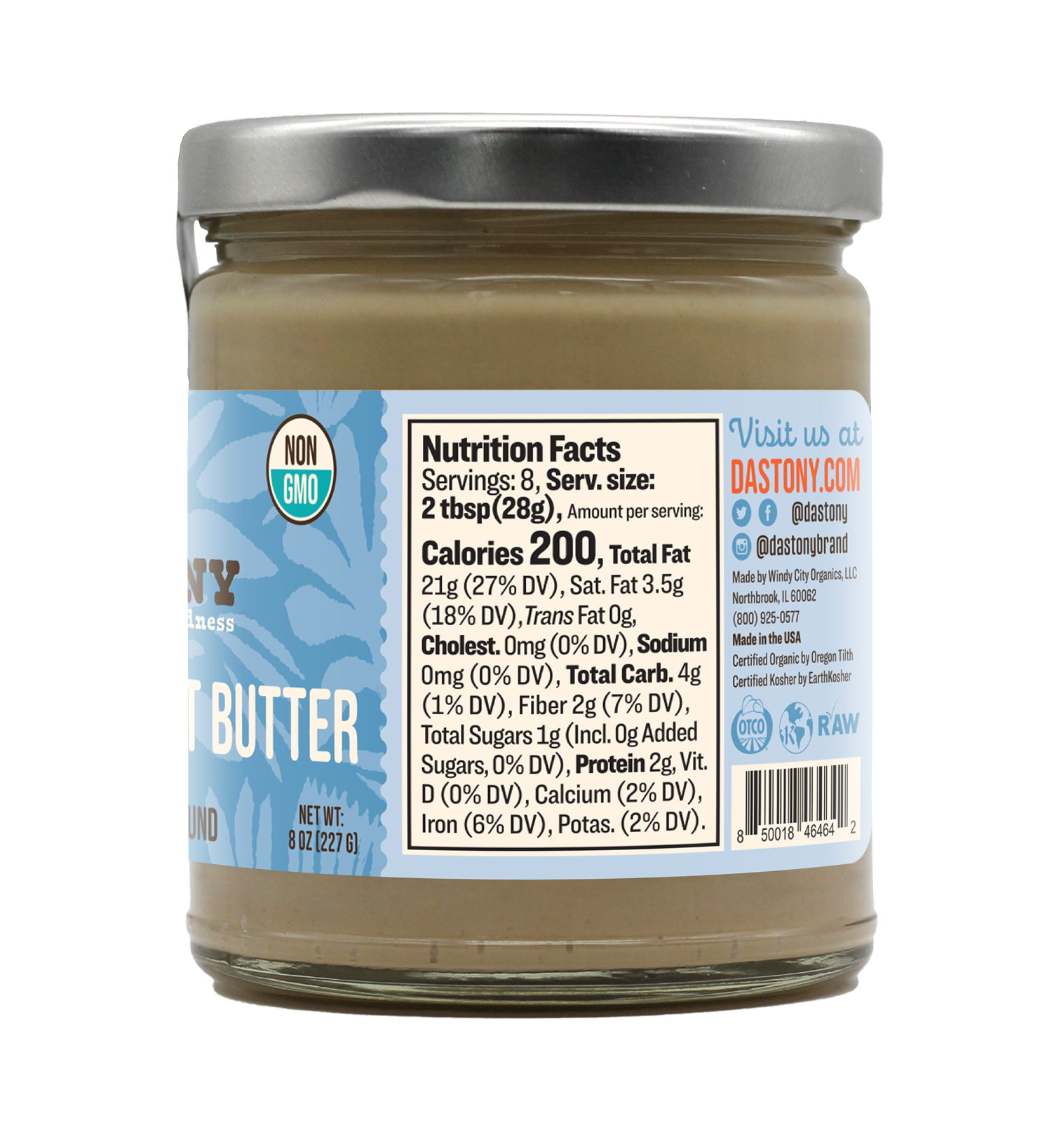 Windy City Organics – Manteiga de frutos secos por atacado – Manteiga de Noz de Macadâmia Não-OGM1