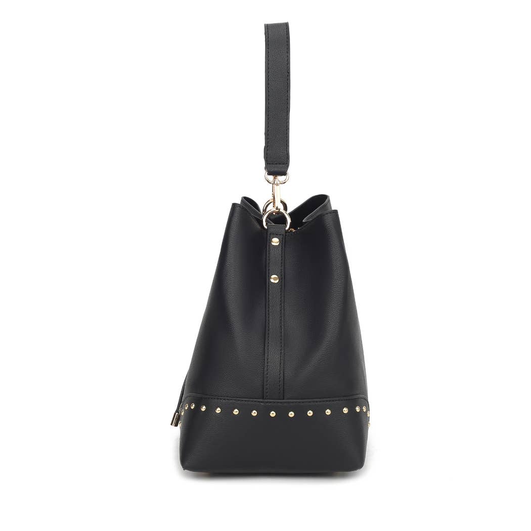 MKF Collection - Wholesale Top Handle Bag - Women's - MKF Callie Solid Bucket Handbag with matching Wallet14